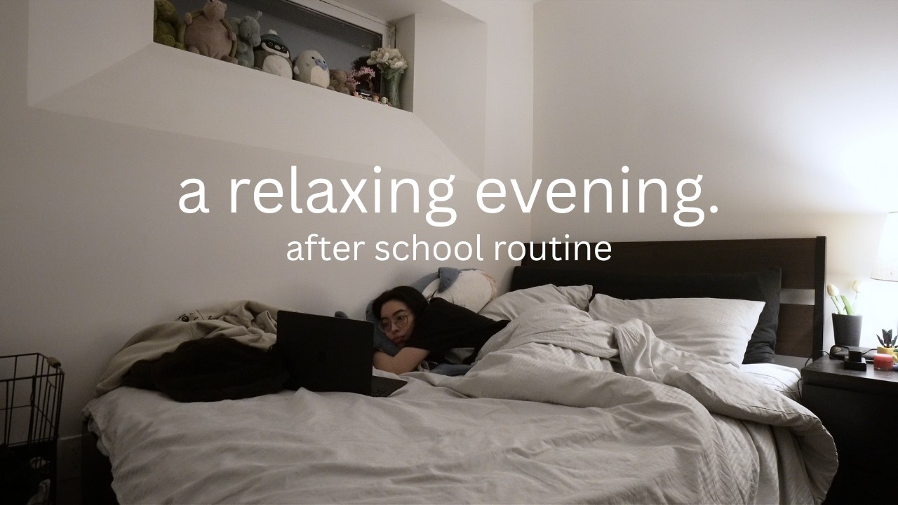 after school evening 🕯️ | quiet study time, skincare, early night