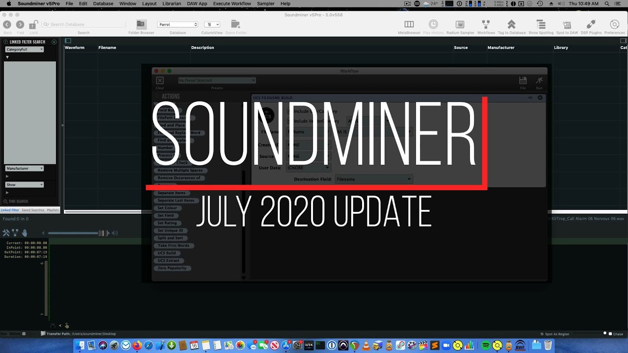 Soundminer v5 Pro July Update 2020