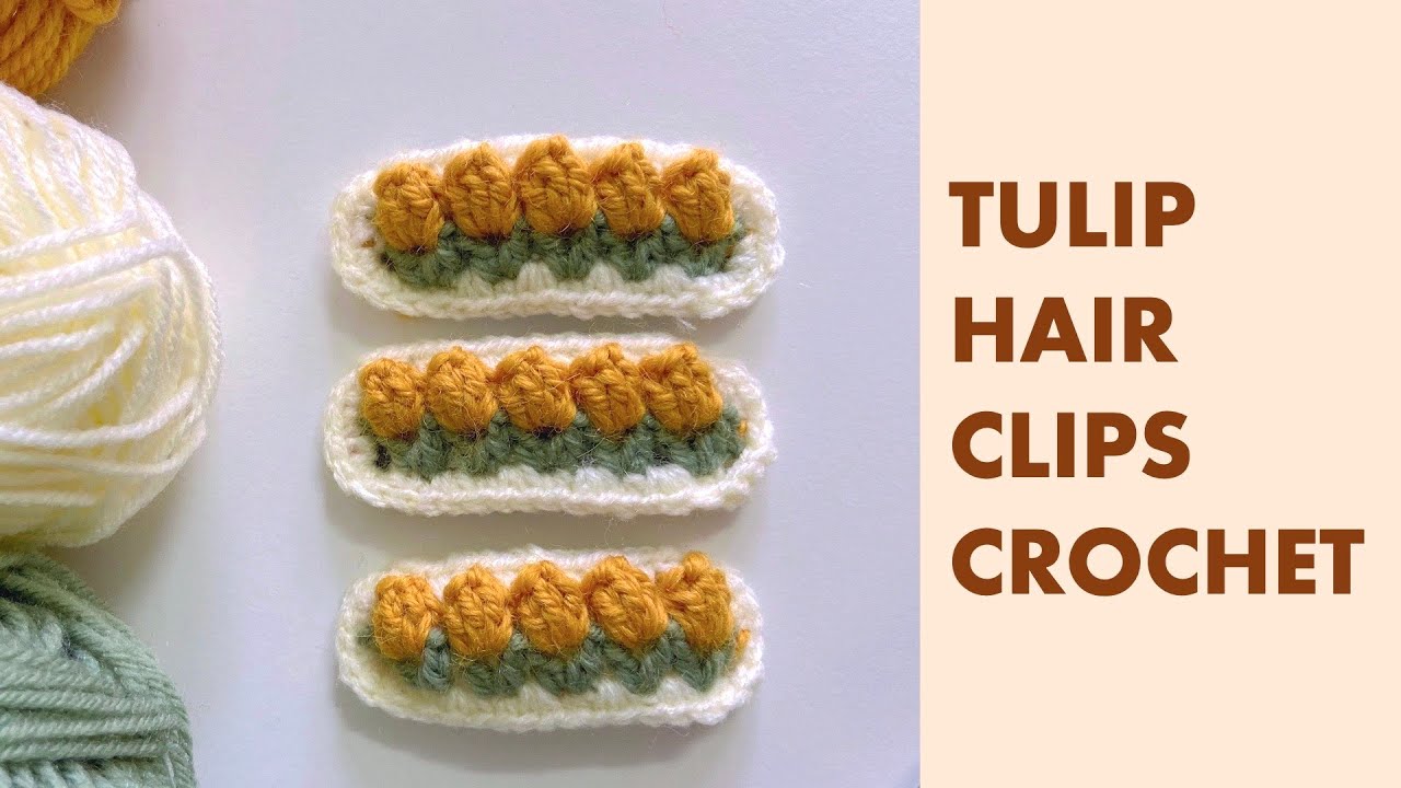 Crochet for beginners: How to crochet scrunchies | crochet tulips | DIY hair accessories