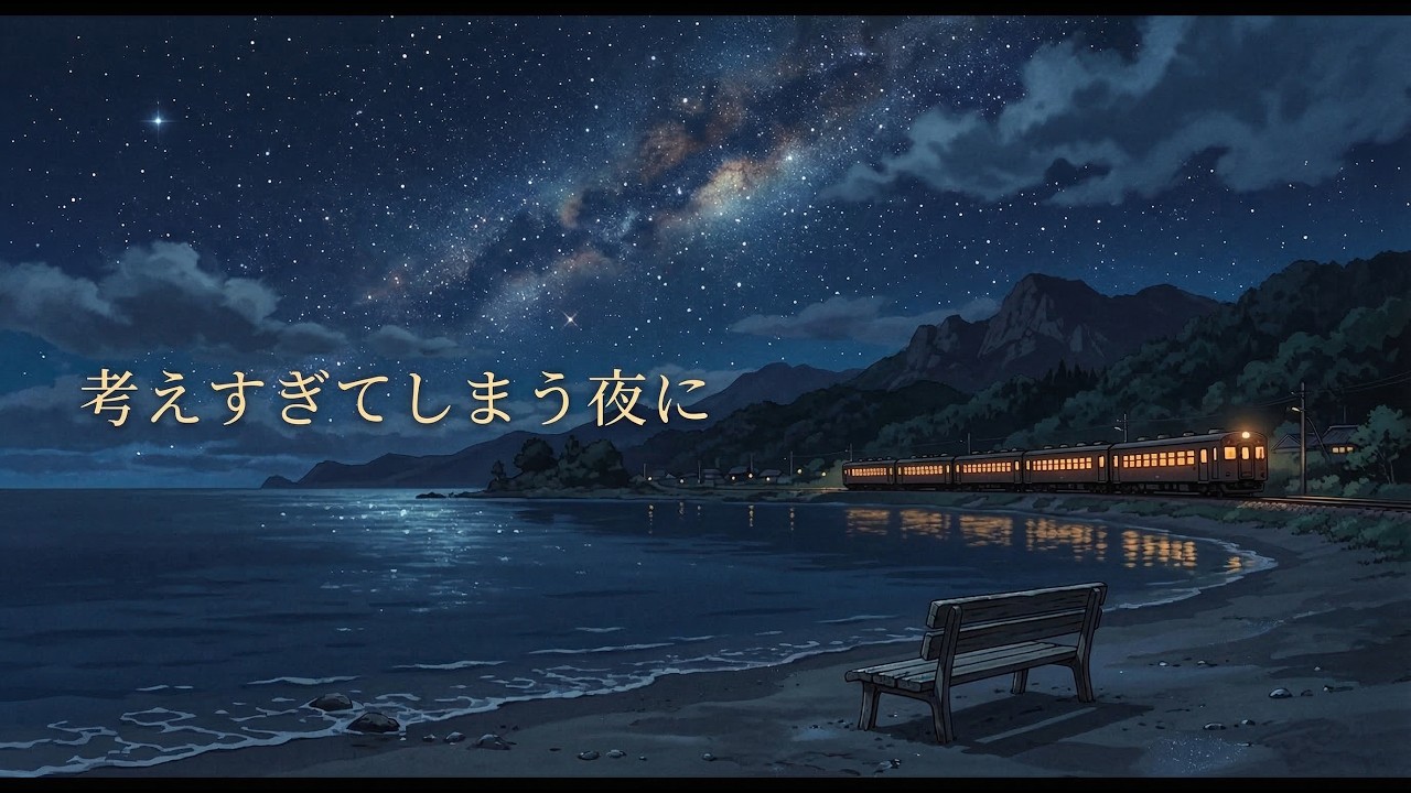【睡眠用BGM】遠くを走る夜行列車の音。心地よいリズムで不安を消し、深い眠りへ。Night Train Echoes • Deep Sleep Ambient.