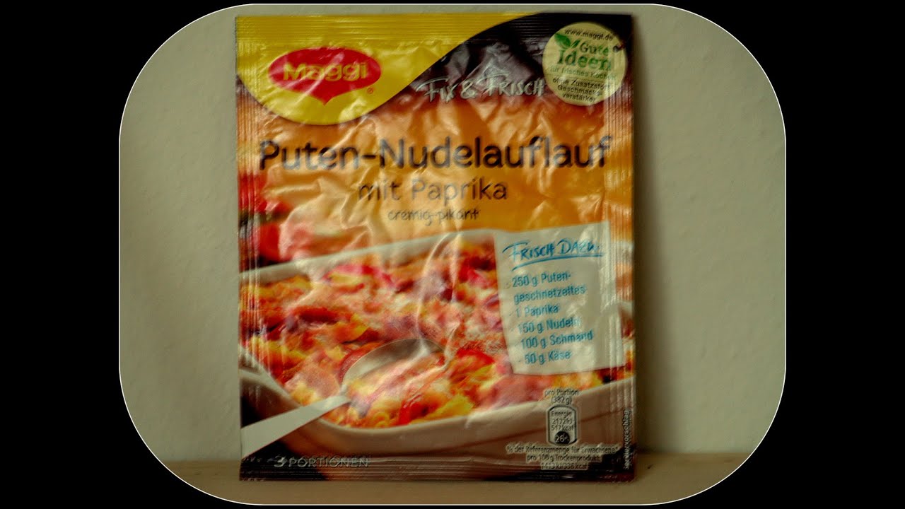 Maggi Puten Nudelauflauf mit Paprika  getestet von  WieEsWohlSchmeckt Deutsch