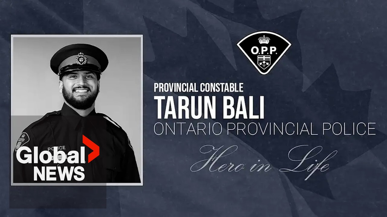 Ontario constable struck and killed by vehicle, teenager charged with first-degree murder