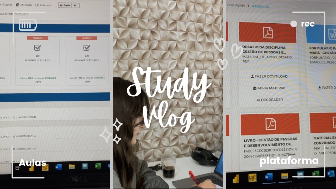 Um dia produtivo estudando para faculdade