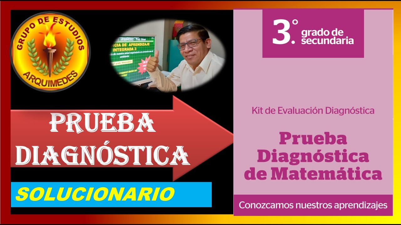 📌📌SOLUCIÓN PRUEBA DIAGNOSTICA DE MATEMATICA 🟩3° GRADO SECUNDARIA 🟡#EVALUACIONDIAGNOSTICA