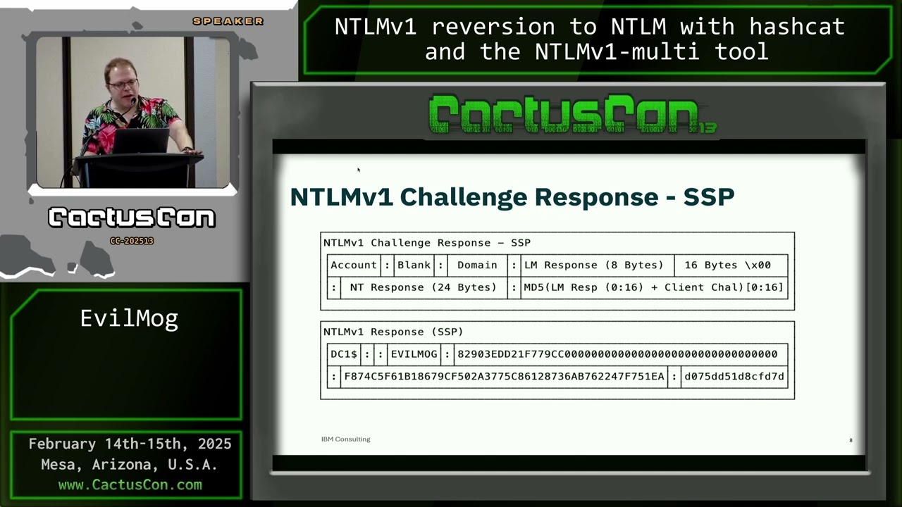 CC13: NTLMv1 reversion to NTLM with hashcat and the NTLMv1-multi tool
