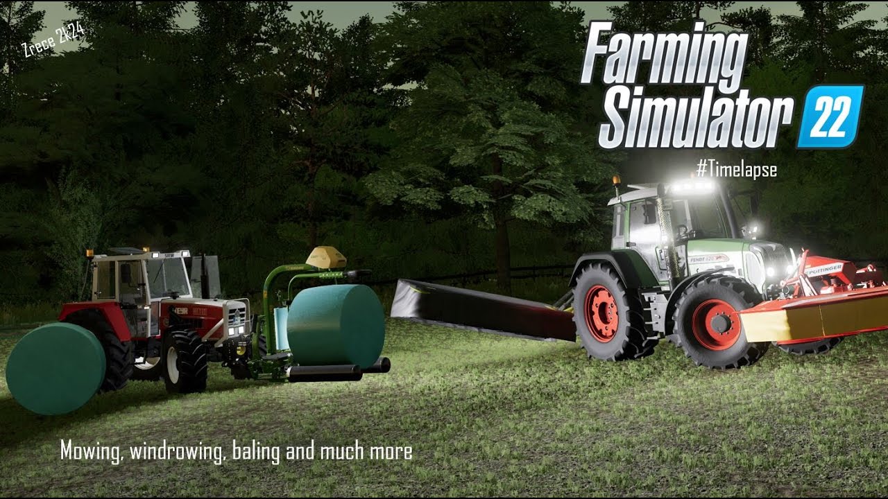 Making silage bales/Zrece/timelapse