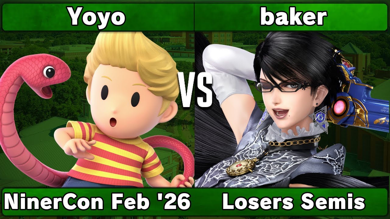 Yoyo (Lucas) vs baker (Bayonetta) | Losers Semis | NinerCon Feb 2026