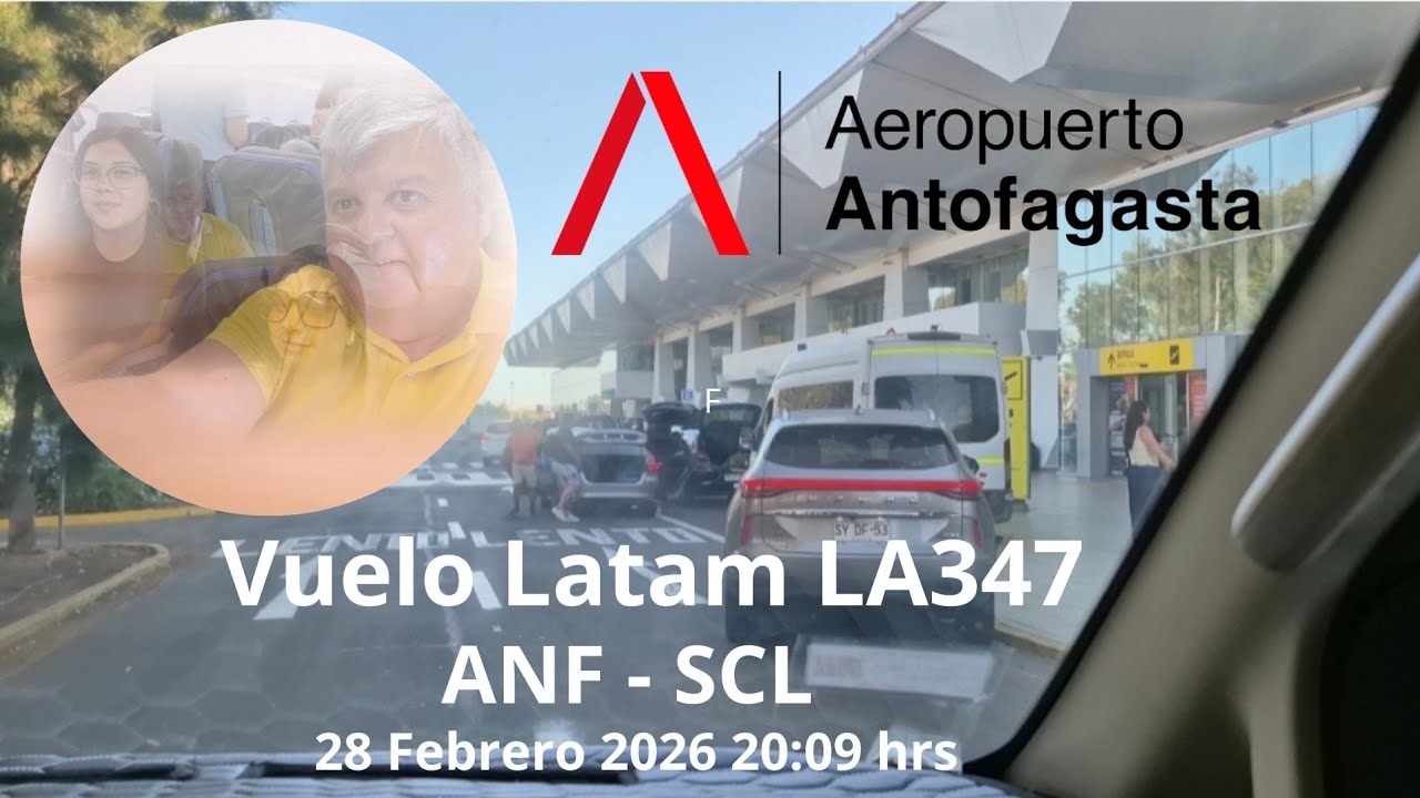 Vuelo Latam LA347 ANF - SCL 20:09 hrs 28 Febrero - Cabina Premium A321 