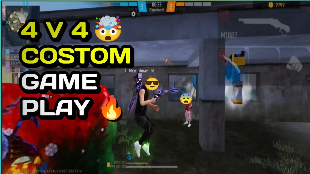 4 V 4 COSTOM GAME PLAY 🔥☠️|| CHALLENGING VIDEO || 2026 😈
