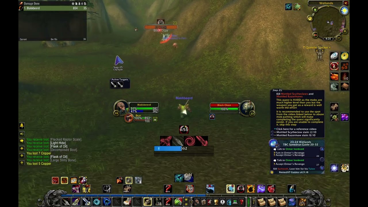 WoW TBC Hunter Completing Wetlands and heading to Redridge