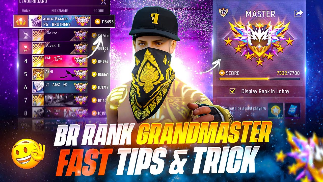 New Br Rank Season 44 Grandmaster😱Tips And Tricks🤯Gold To Grandmaster 1 Hour Glitch⚠️Prabhat Gamer