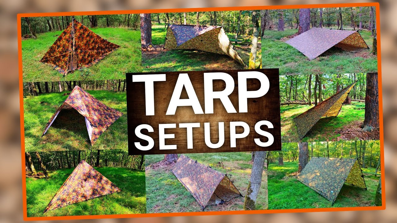 Tarp Shelter Setups für jedes Wetter mit einem 3x3 m Tarp | Tarp Aufbau Varianten | Outdoor