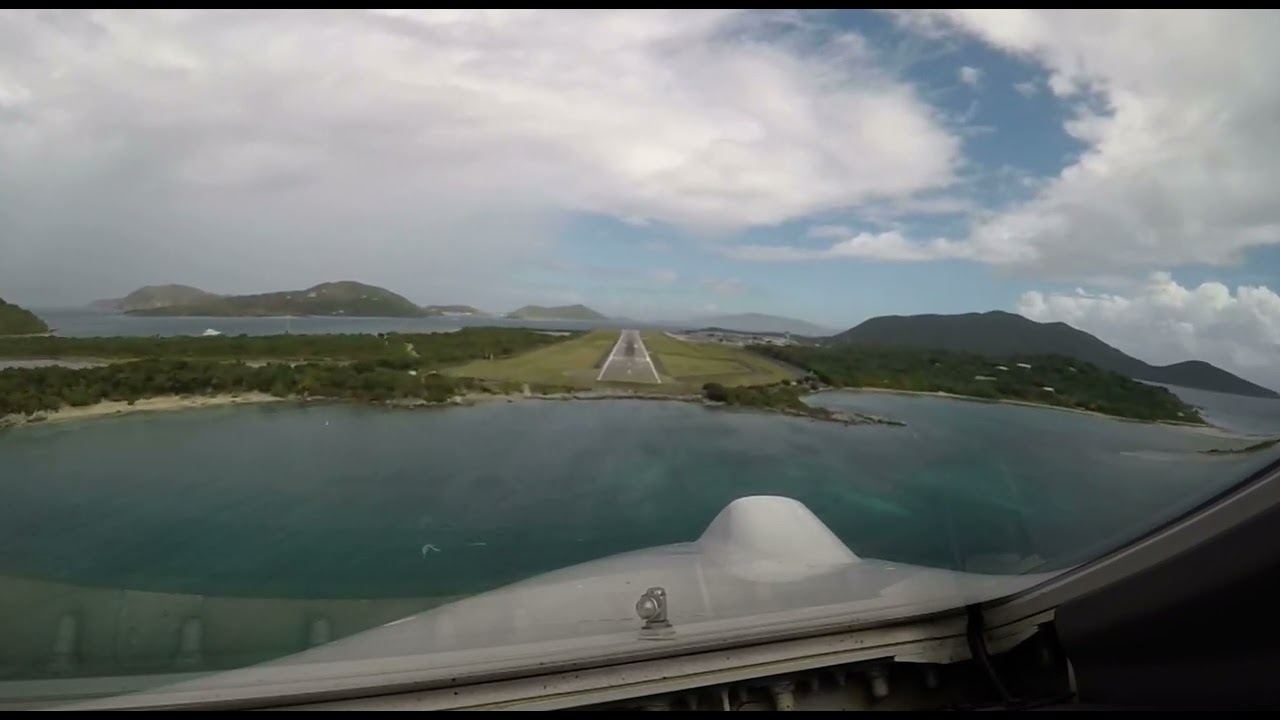 Falcon 7X landing in Tortola / Beef Island TUPJ