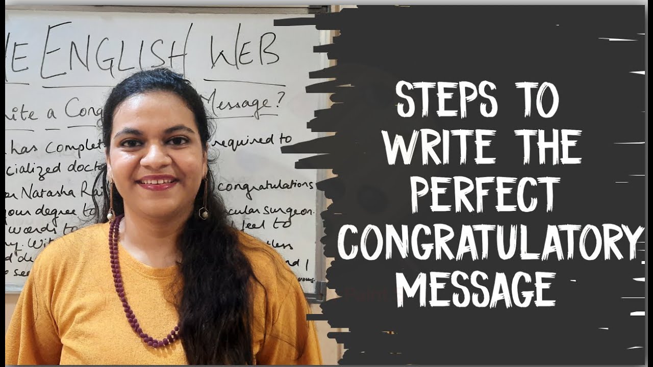 How To Write A Congratulatory Message