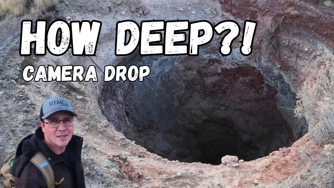 Dropping a Camera Down a BOTTOMLESS Pit in the Desert!