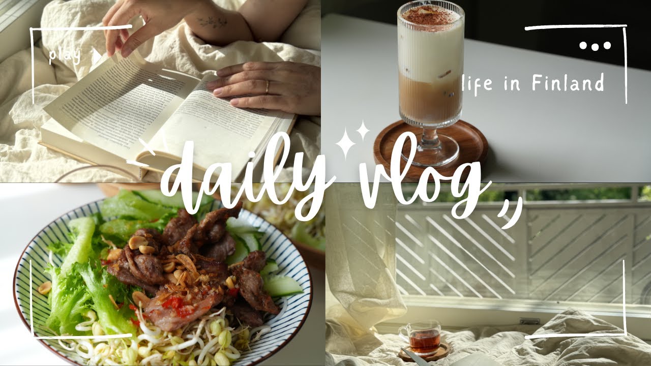 Vietnamese Home Vlog in Finland | Growing Bean Sprouts, Bun Thit Nuong & Matcha Roll Cake