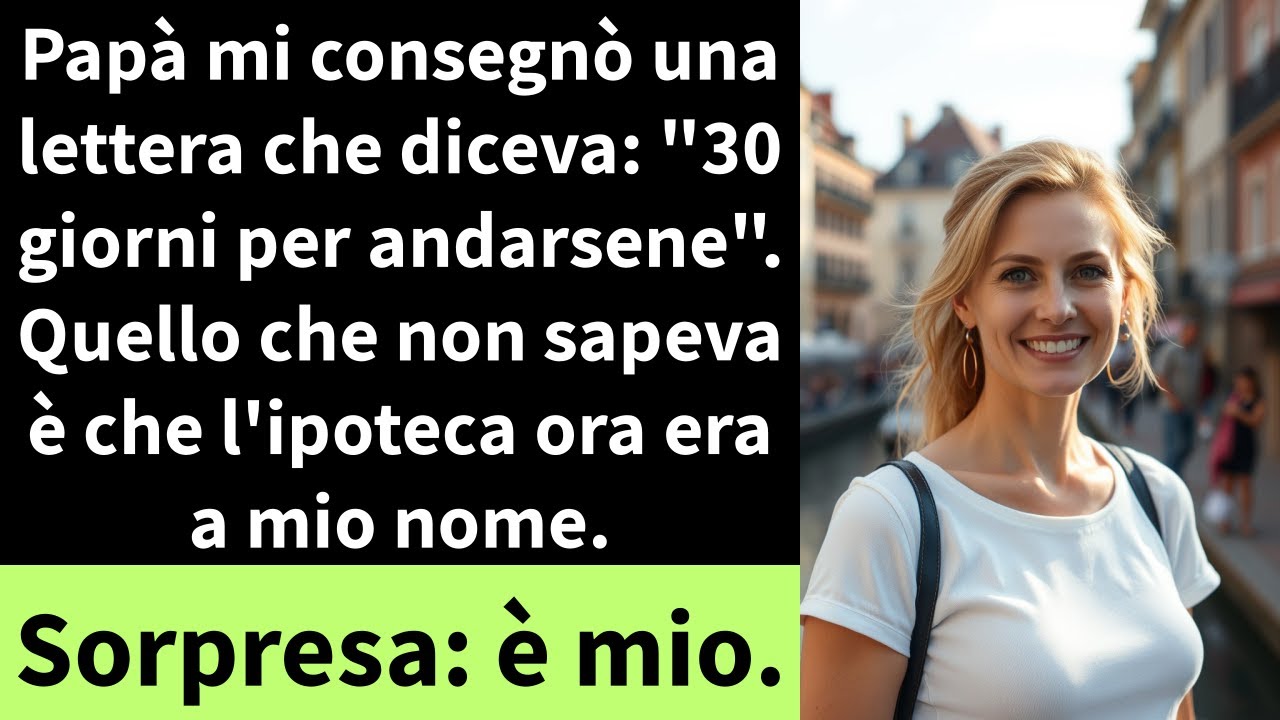 Papà mi consegnò una lettera che diceva: 