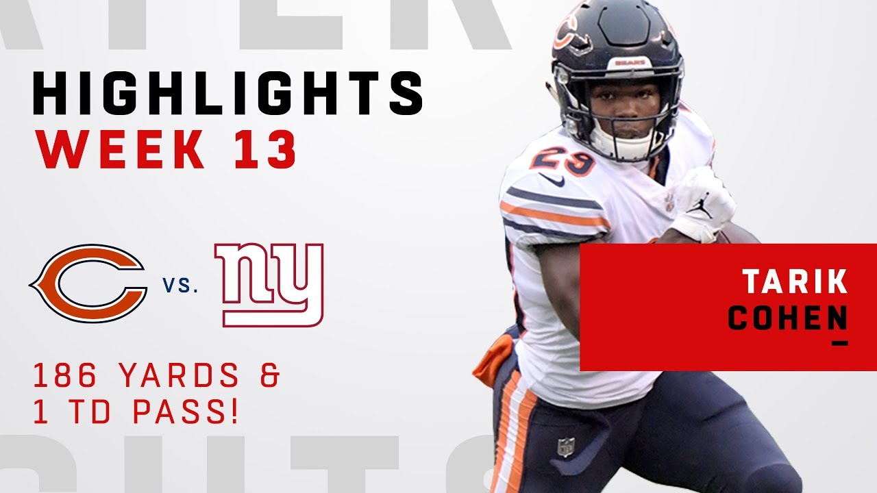 Tarik Cohen Explodes for 186 Total Yards vs. Giants!