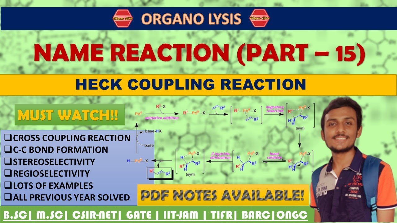 Heck Coupling Reaction|C-C Bond Formation|Stereoselectivity| Regioselectivity|Solved Problems