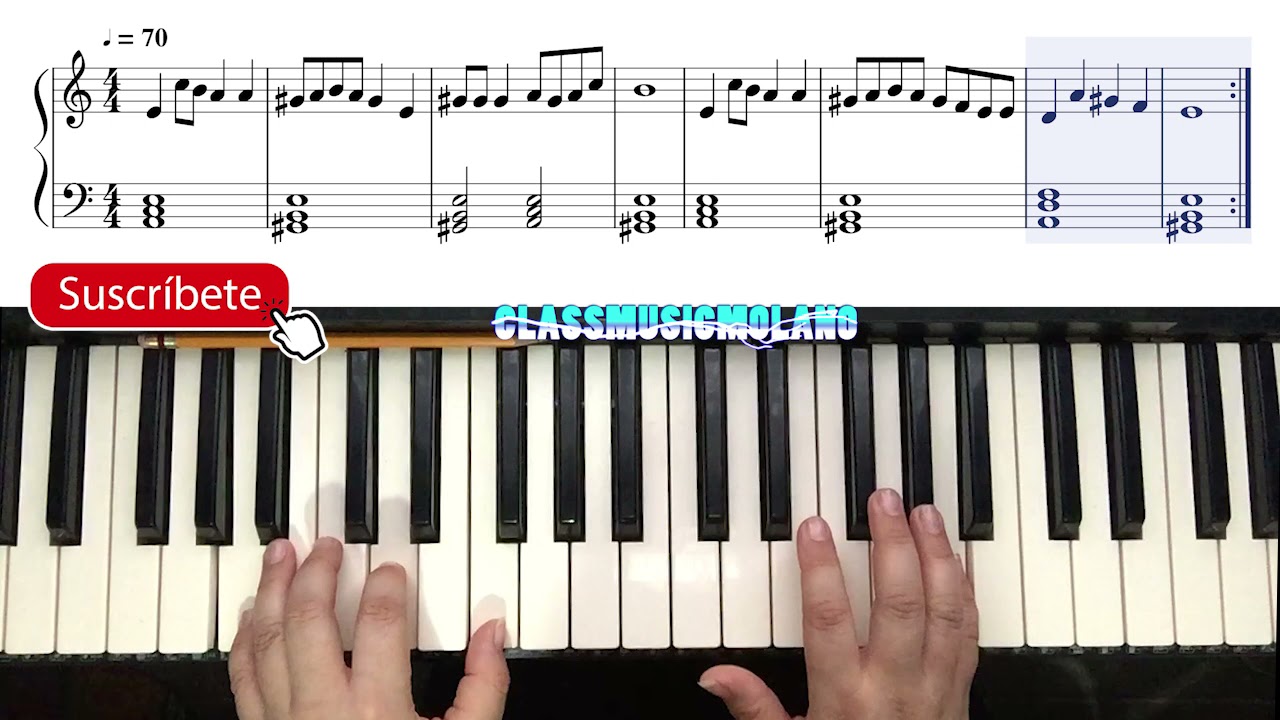 Partitura Shalom Aleijem para piano facilísima de aprender