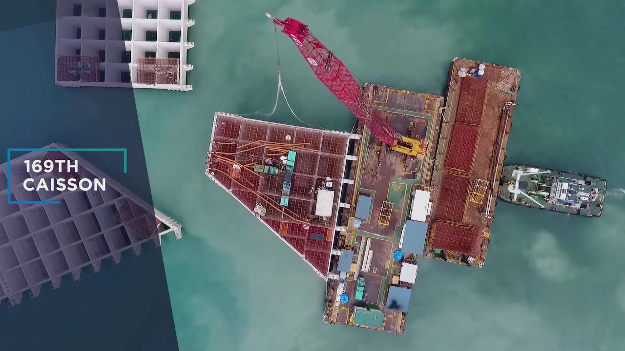 Last Caisson Installation for Tuas Terminal Phase 1
