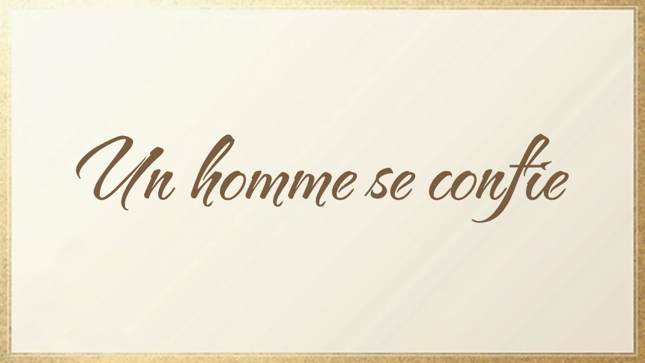Confidence d'un homme &agrave; voix basse ! Un moment intime et vrai