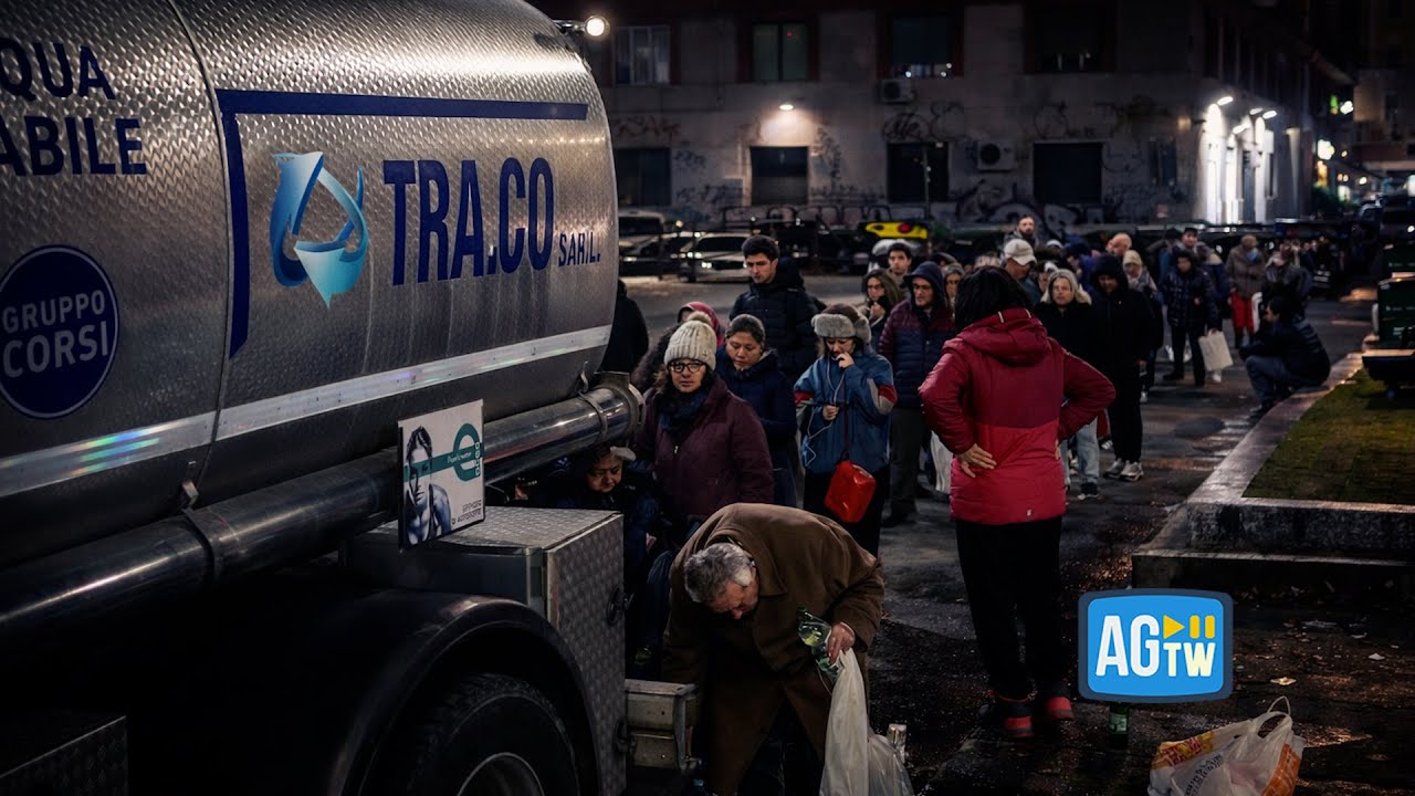 Roma, zona Est senz’acqua da oltre 12 ore: market svuotati e file alle autobotti
