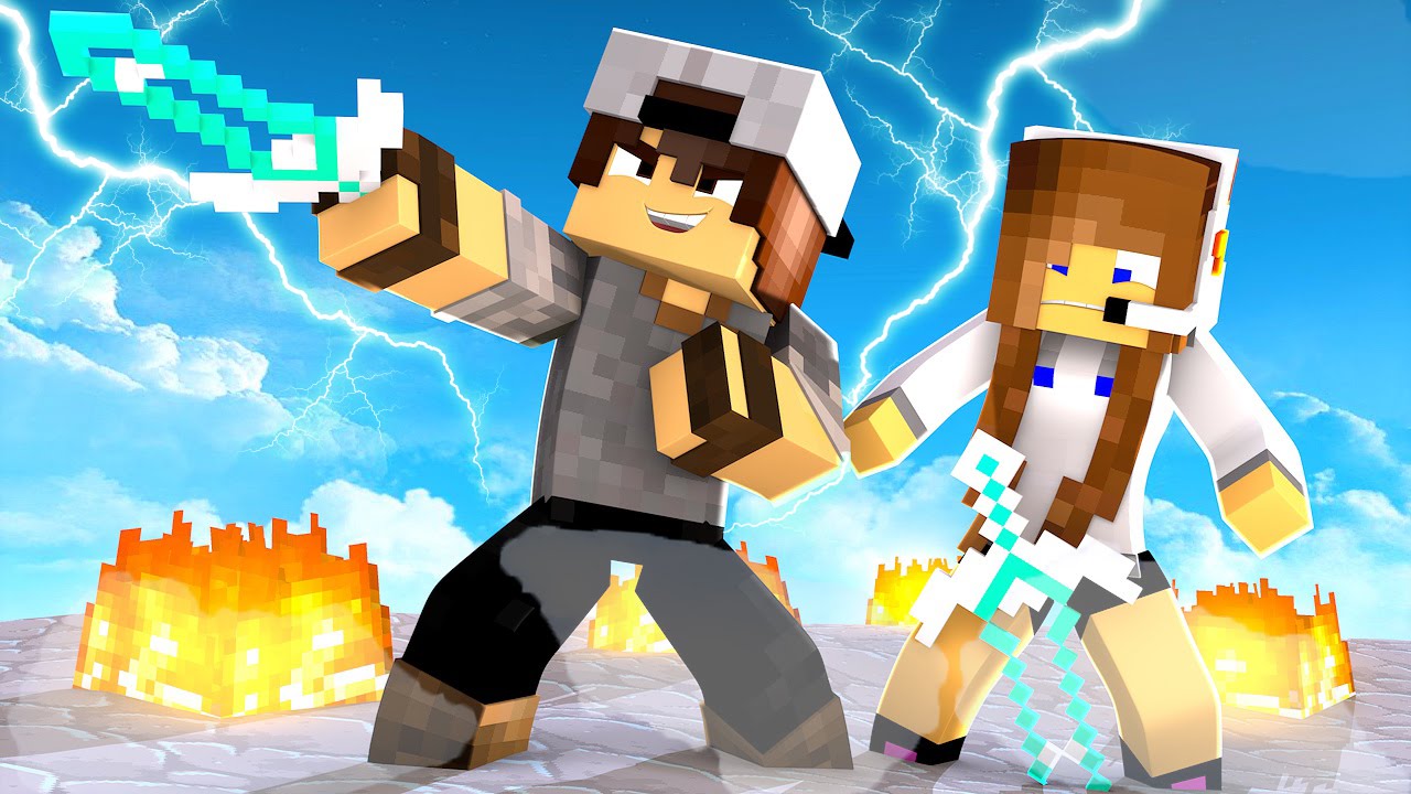 Minecraft: SORTE NO PVP - ESPADA DOS CÉUS!