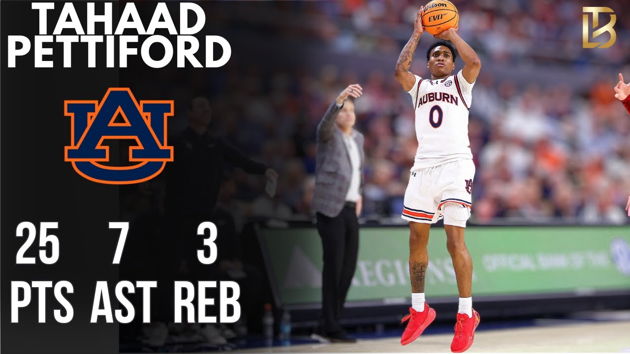 Tahaad Pettiford drops 25 pts & 7 ast vs Alabama 2/7/26