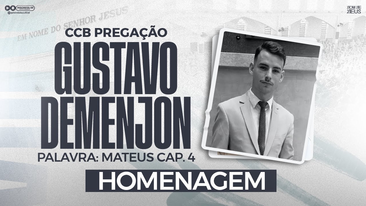 CCB PREGAÇÃO GUSTAVO DEMENJON (HOMENAGEM) QUARTO BARRAS/PR 27/01/26