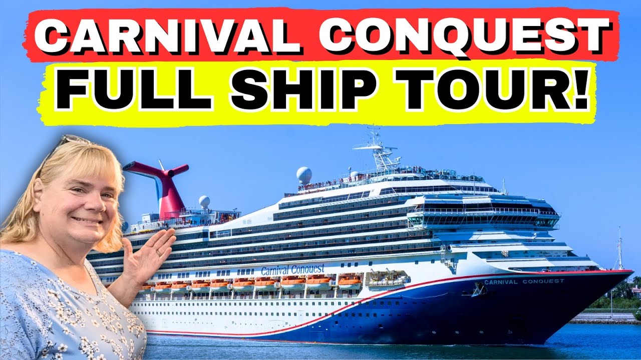 CARNIVAL CONQUEST ПОЛНЫЙ КРУИЗНЫЙ ТУР НА ЛАЙНЕРЕ 2025 🚢 Каждый бар, бассейн и ресторан!