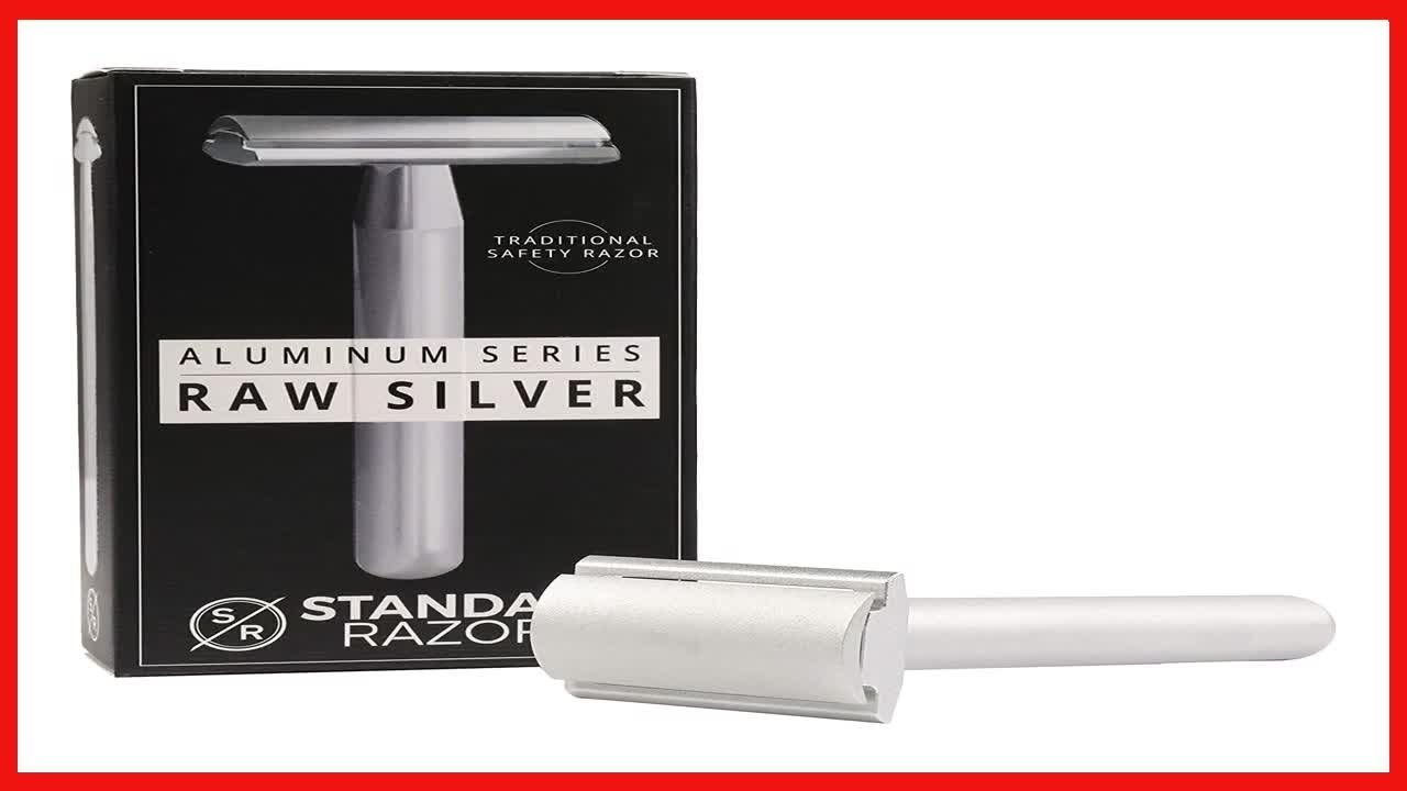 Standard Razors Aluminum Double Edge Safety Razor - Raw Silver | Luxury Razor for Men