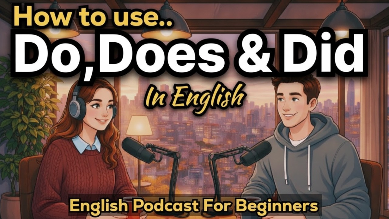 How to Use Do, Does & Did in English | Easy Grammar for Beginners (A1–B1) | Real Life Examples