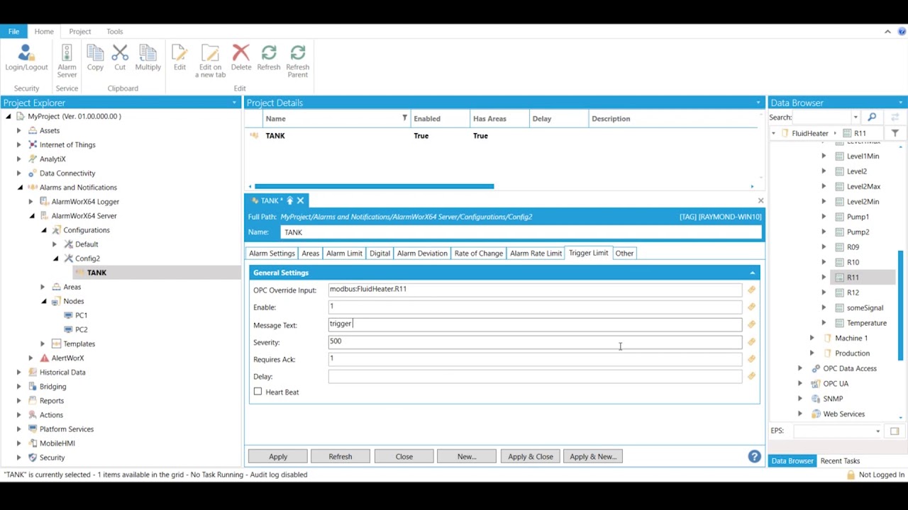 Iconics AlarmWorx Alarm Server Part 1