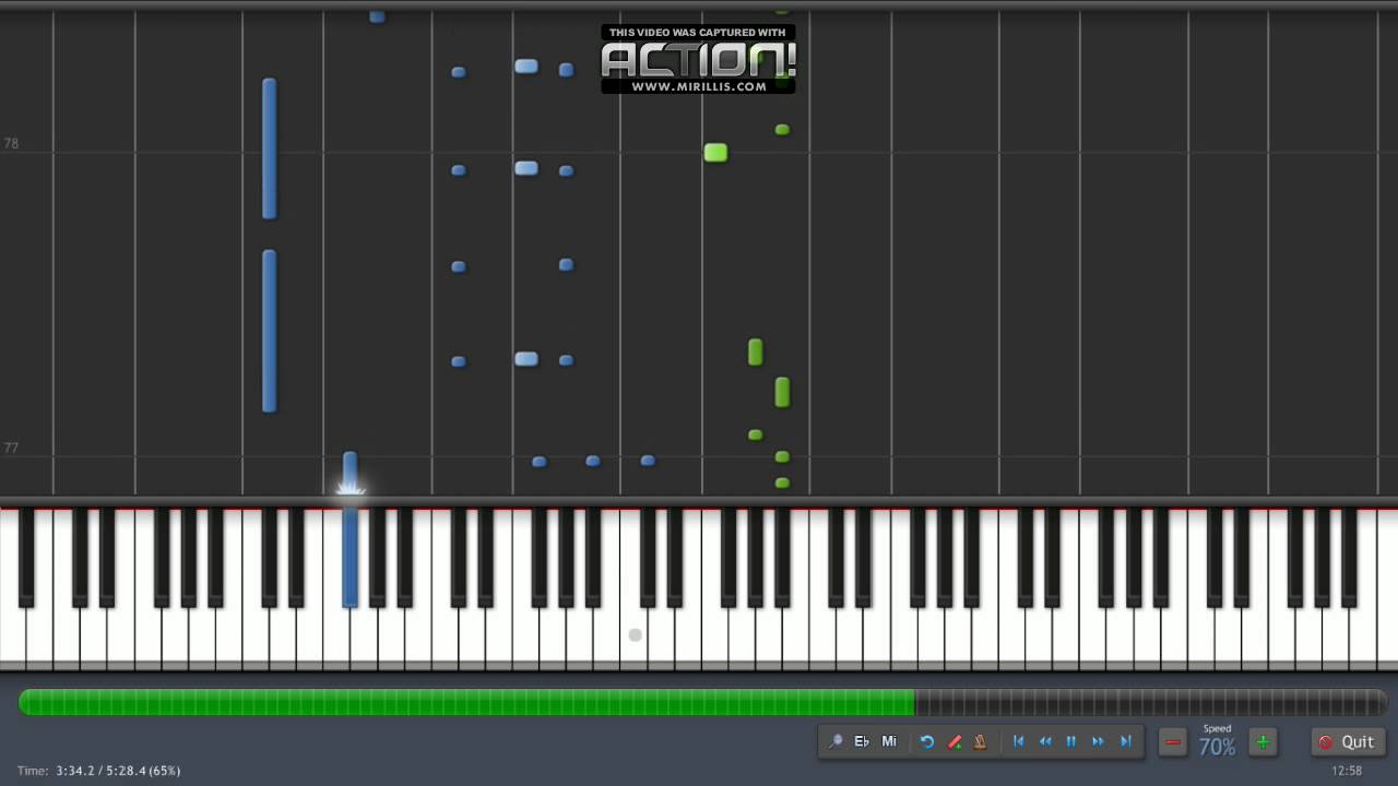 El perdón  y Travesuras Nicky Jam piano cover y tutorial Synthesia by Misael
