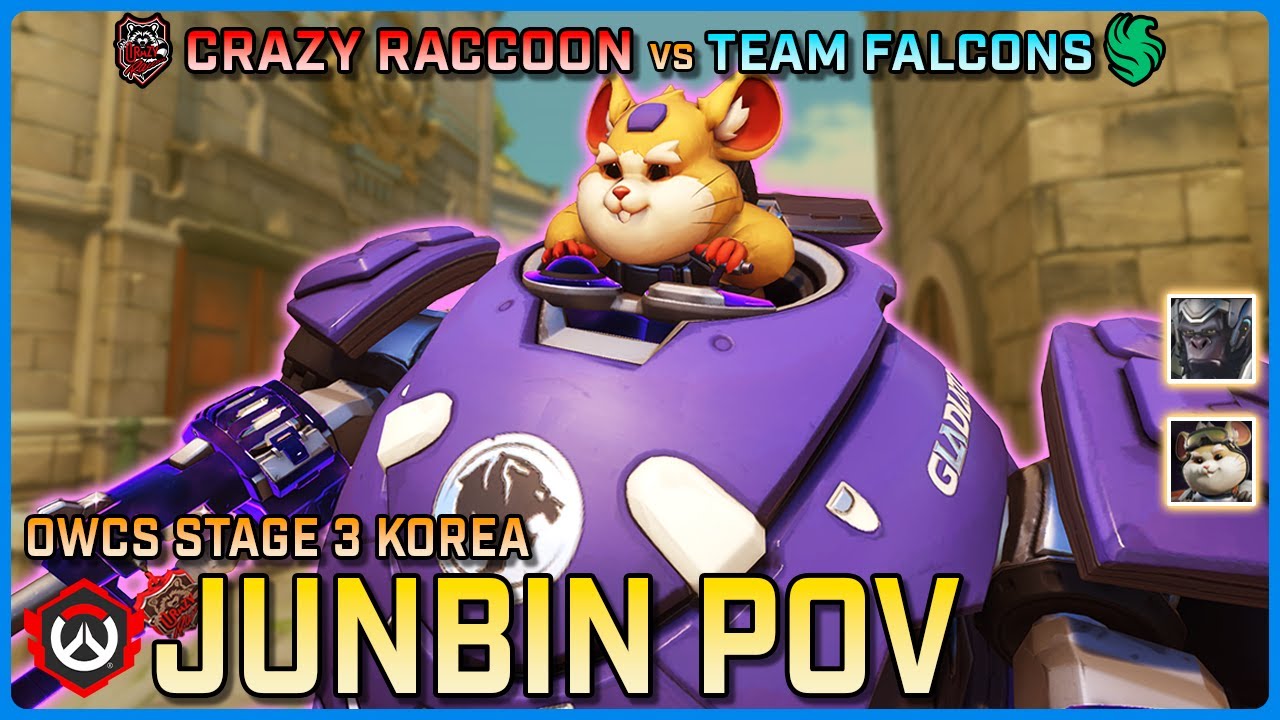 [ Junbin ] Ballin' Out | Crazy Raccoon vs Team Falcons | OWCS Korea Stage 3