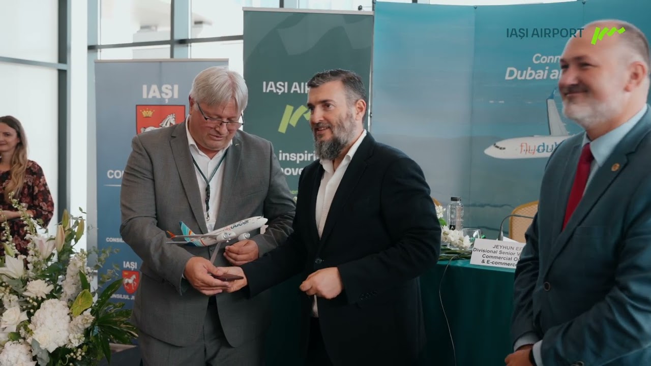 Venirea companiei Flydubai la Aeroportul Iași și inaugurarea rutei directe în Dubai (19.09.2025)