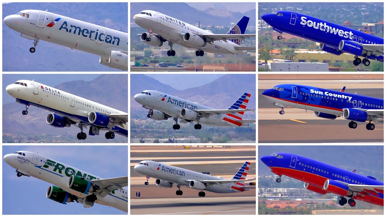 MORNING RUSH HOUR AT PHOENIX SKY HARBOR INTERNATIONAL AIRPORT (PHX) ON AUGUST 28TH, 2020