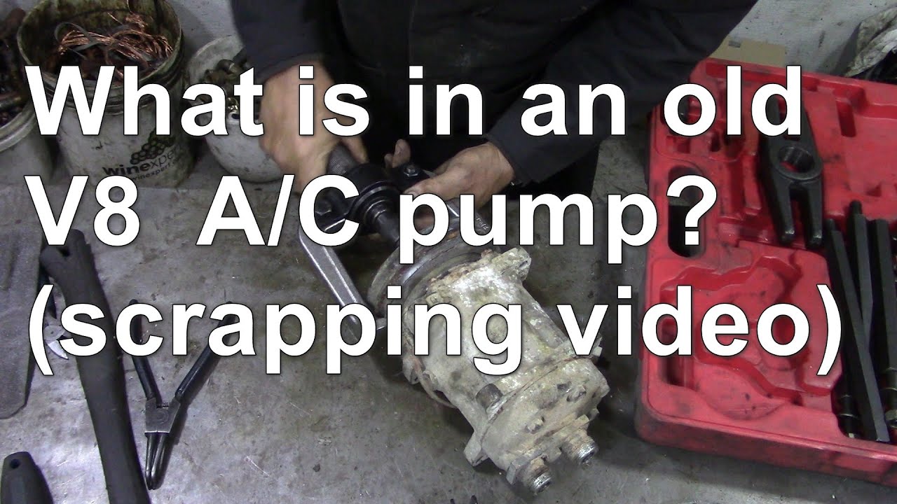Что находится в старом насосе кондиционера V8? (видео по утилизации)