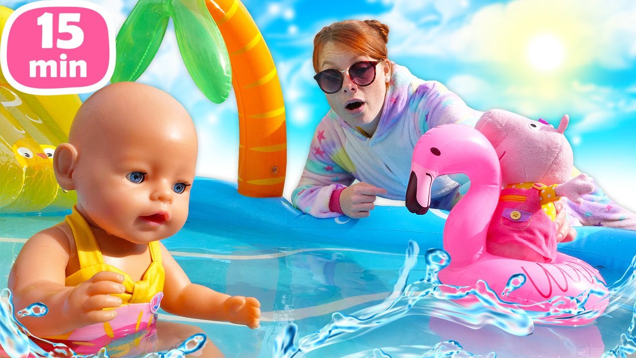 Spielspaß mit Peppa Wutz und Baby Born. Puppenmama Spiele mit Irene. 2 Folgen am Stück