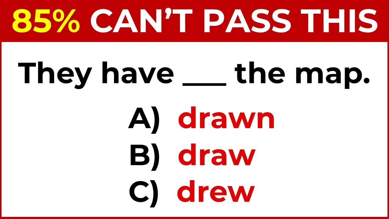 English Grammar Test: 95% Can't Pass This Test #18