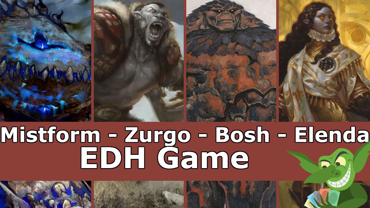 Mistform vs Zurgo vs Bosh vs Elenda EDH / CMDR game play for Magic: The Gathering
