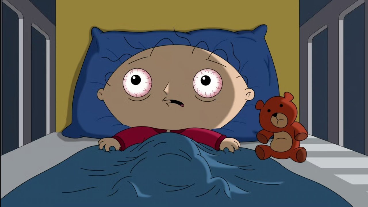 Family Guy: Stewie high on gummies.