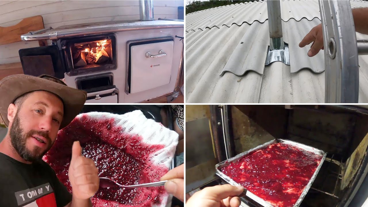 DEU TRABALHO A INSTALANDO DO FOGÃO A LENHA/+UMA DELICIOSA CUCA DE AMORA 