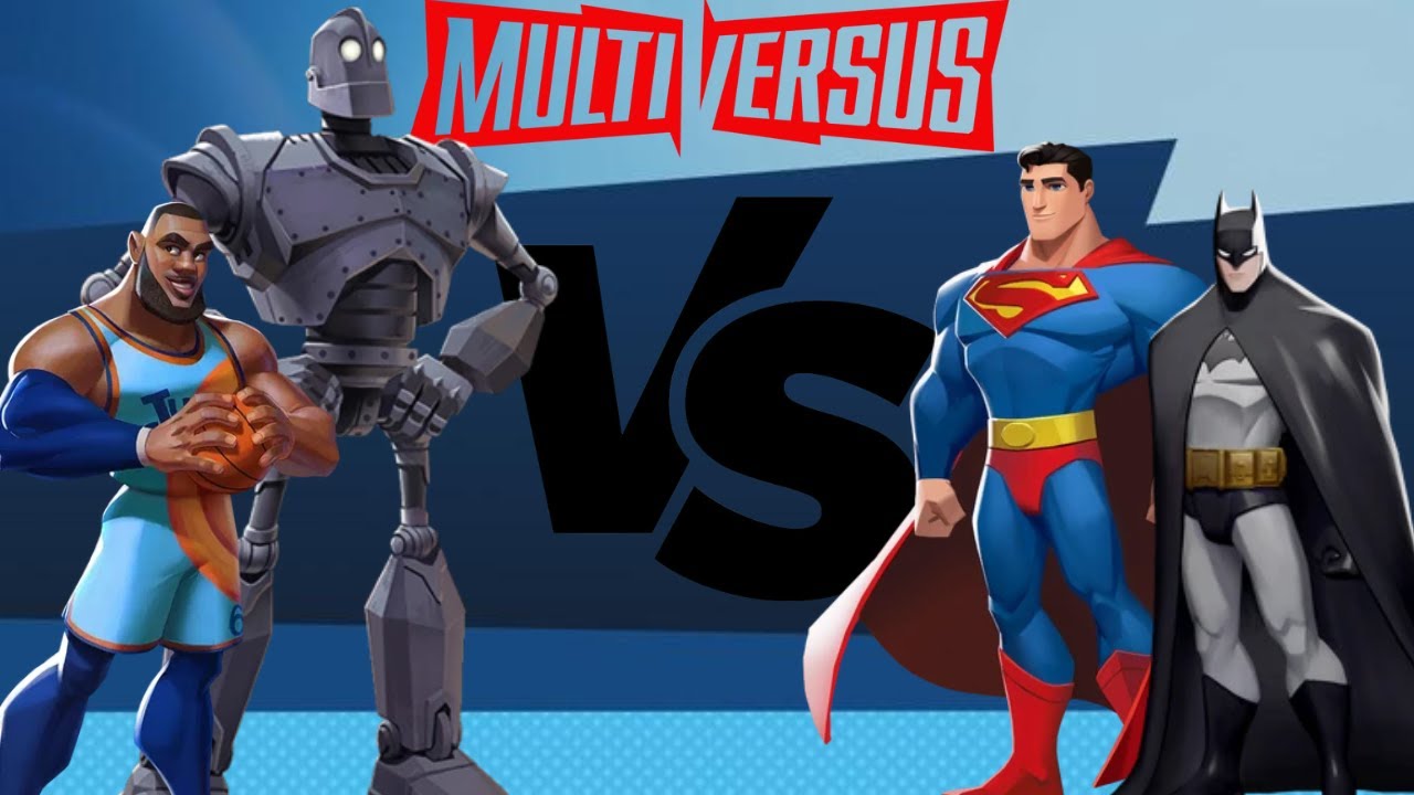 LeBron James & Iron Giant VS Superman & Batman - Multiversus Gameplay