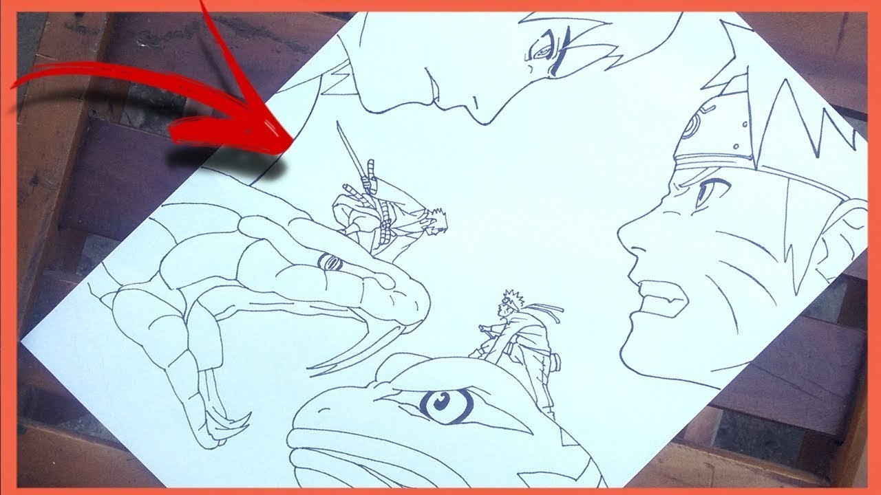 How to draw Naruto Shippuden: Naruto vs Sasuke