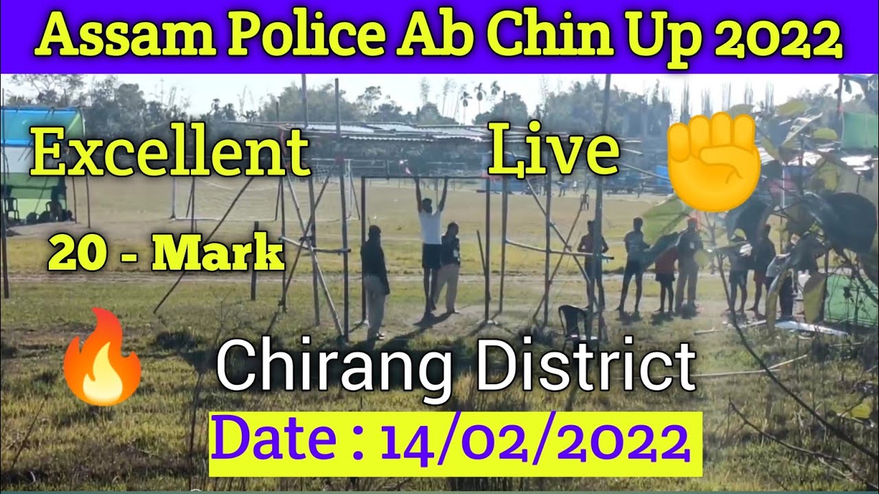 Assam Police AB Chin Up 🛑 Live || Chirang District // Physical Test 2022