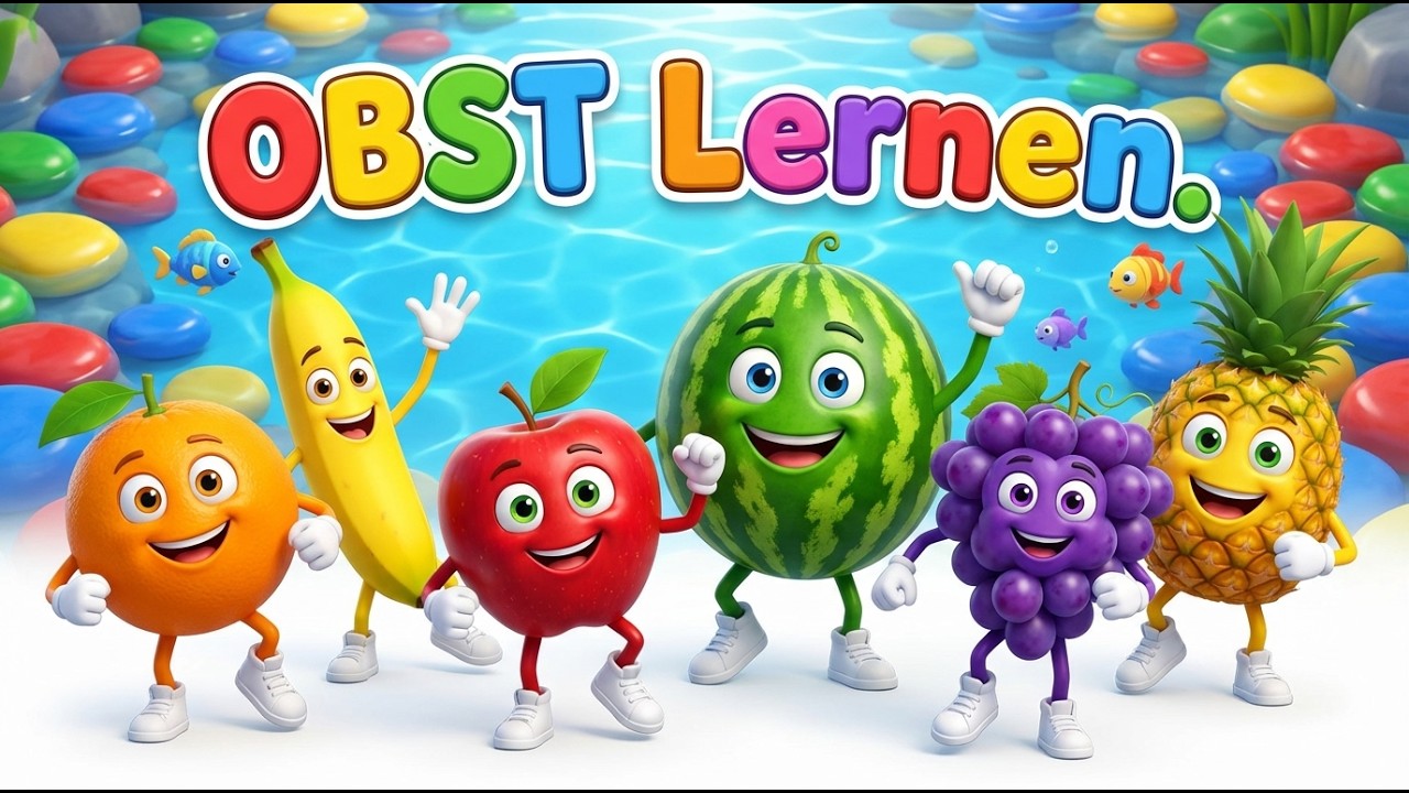 🍊 Kinderlied Obst Deutsch – Früchte lernen für Kinder im Kindergarten