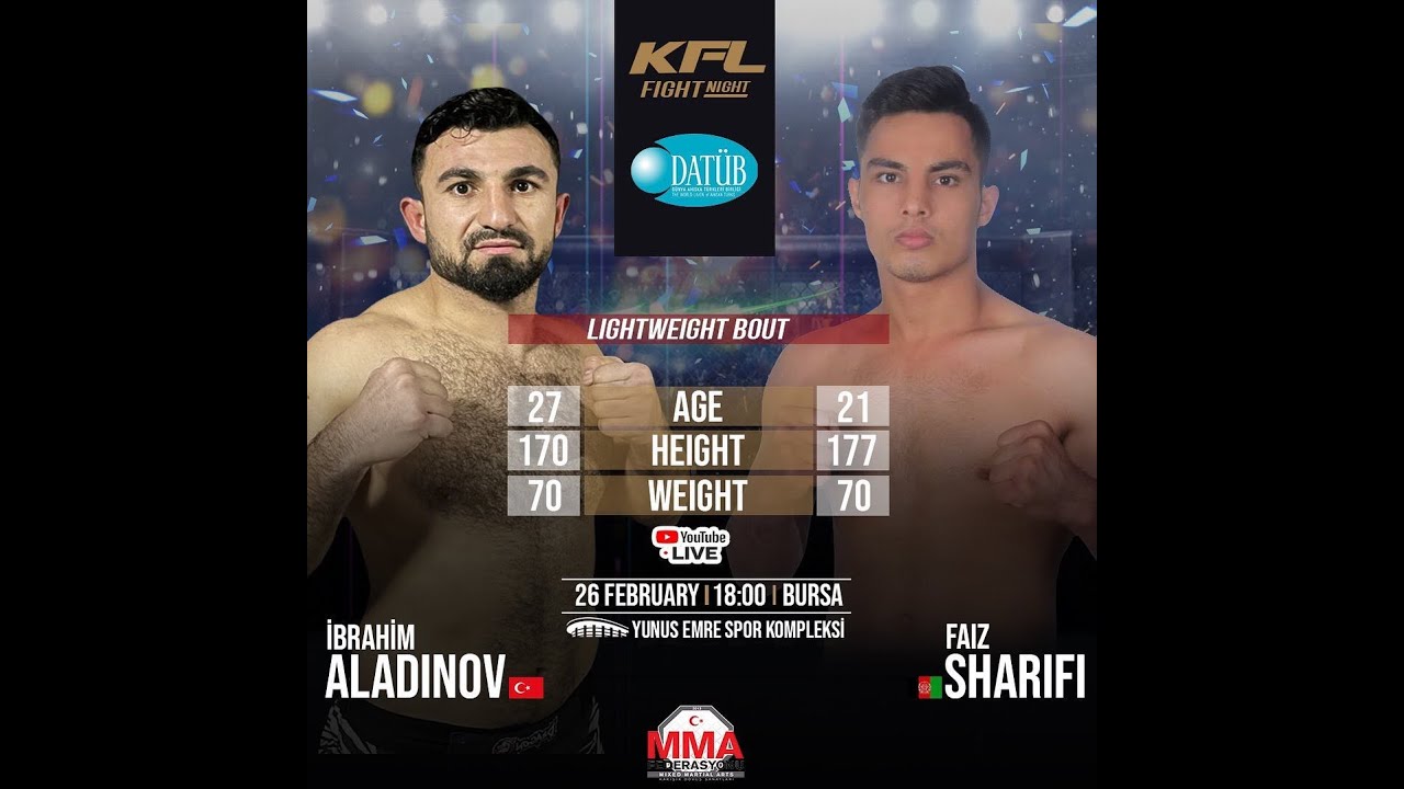 KFL Fight Night : İbrahim Aladinov vs Faiz Sharifi