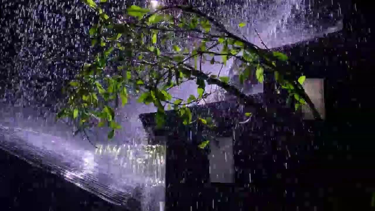 Rain Sounds White Noise – Heavy Rain on Tin Roof
